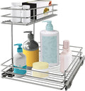 Pull Out Cabinet Organizer, 2 Tier Sliding Wire Drawer U3052