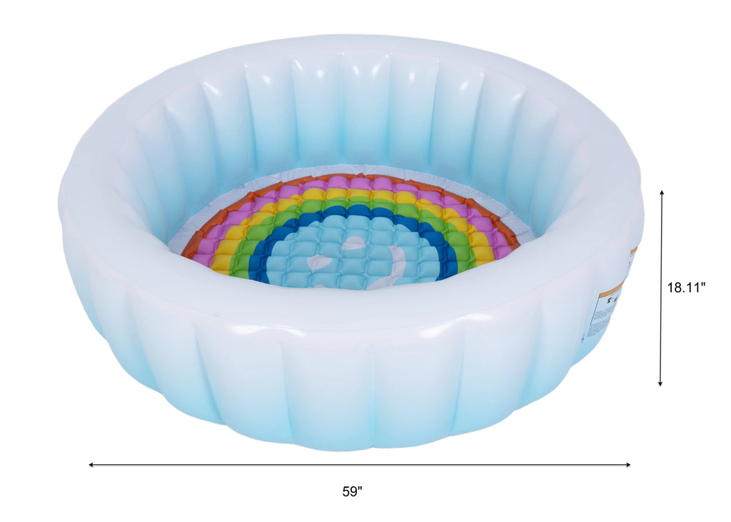Blue Ombre Round Inflatable Swimming Pool A591
