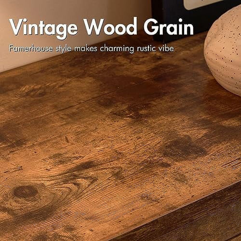 6 Drawer Wood Dresser with Vintage Grain Texture A7241