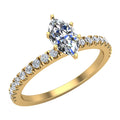 Marquise Solitaire Diamond Ring 18K Gold 0.65 CT TW Z500041