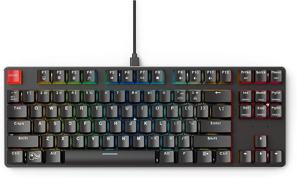 TENKEYLESS 87 Key RGB LED Backlit Mechanical Gaming Keyboard F9839