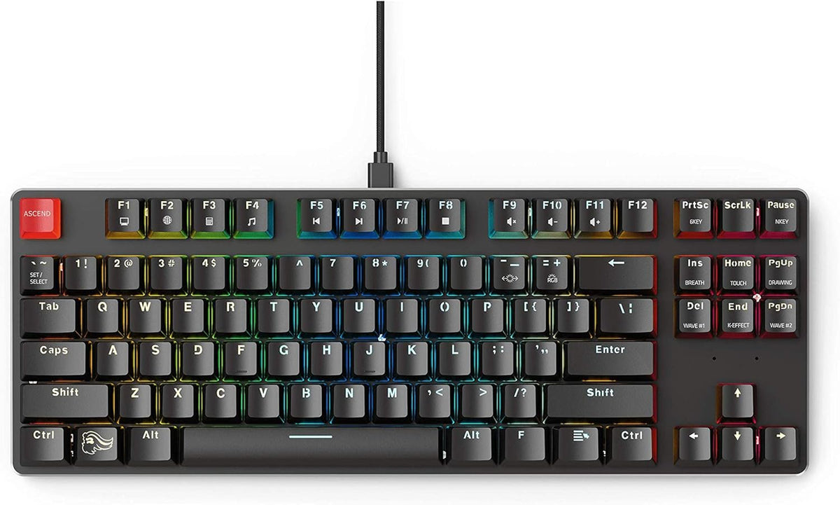TENKEYLESS 87 Key RGB LED Backlit Mechanical Gaming Keyboard F9839