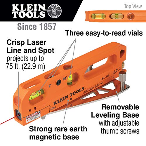 Magnetic Laser Level with Level Bubble Vials M101039