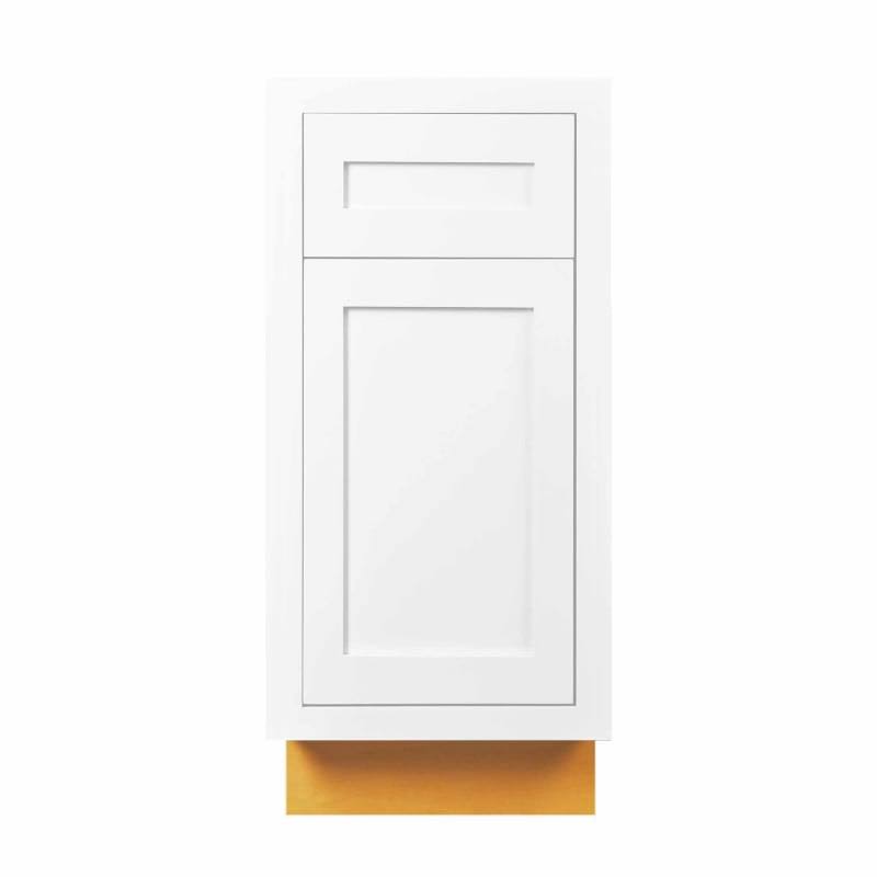 White 15 inch 1 Door Base Cabinet Q525