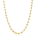 18K Yellow Gold Over Silver Puffed Anchor Chain Necklace 16"-24" Q194