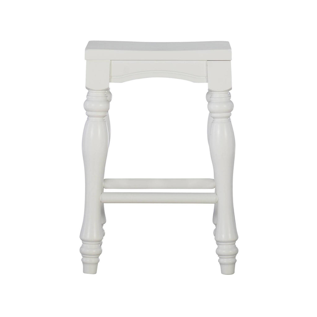Set of 2 White Counter Height Barstools M123777