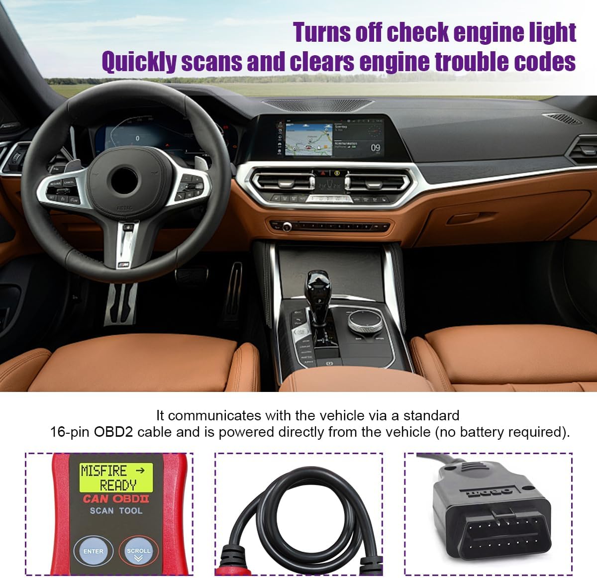 OBD2 Scanner Code Reader Diagnostic Scan Tool U36338