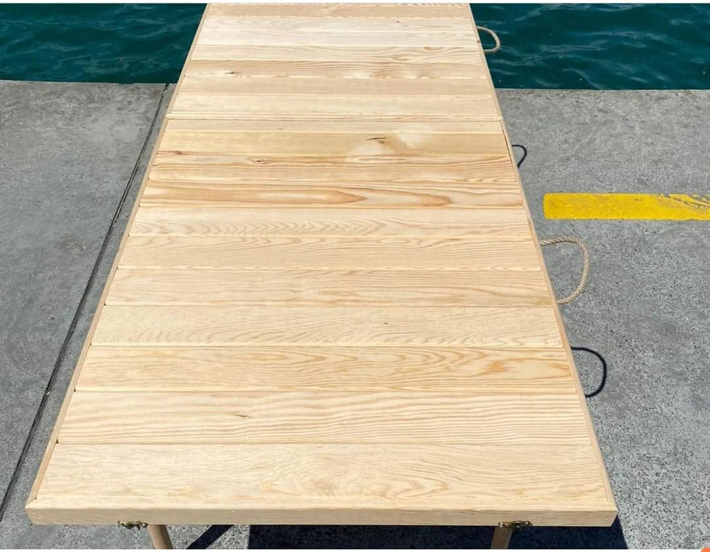 Natural Wood Low Foldable Picnic Table U6764