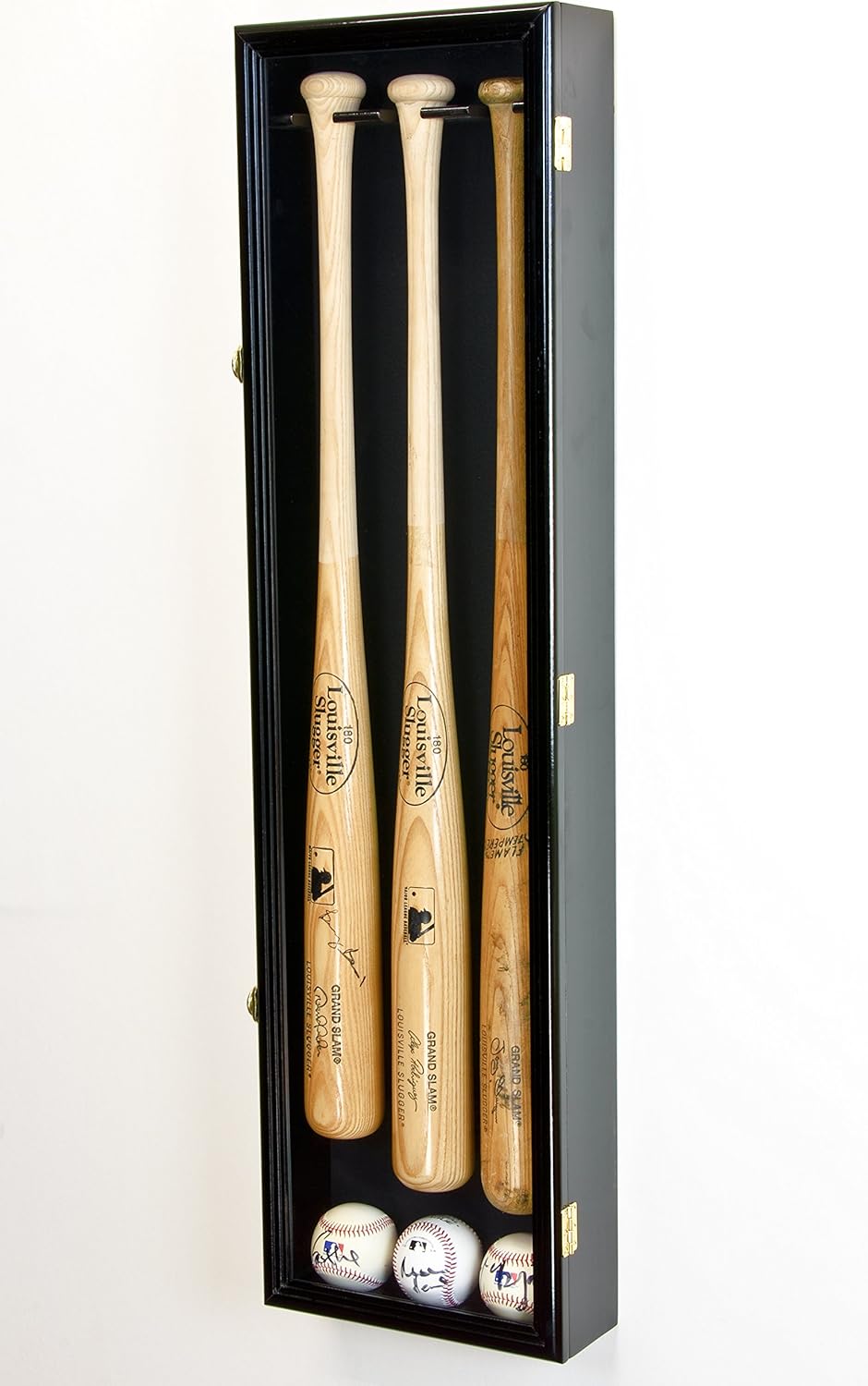 Black Baseball Bat Display Case Wall Rack V39261