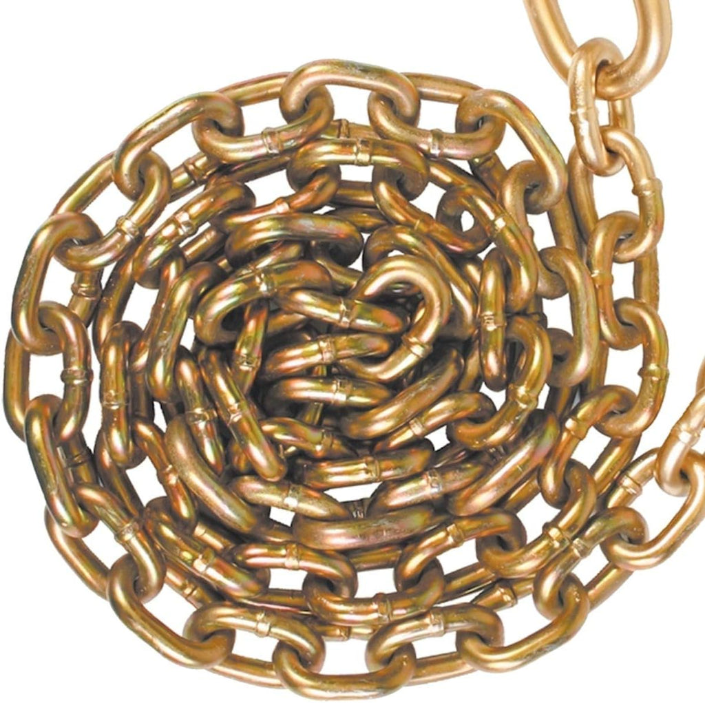 Tow Chain with 15 Inch Forged J Hook and Grab Hook, Grade 70, 8 Foot, Pack of 2 C779