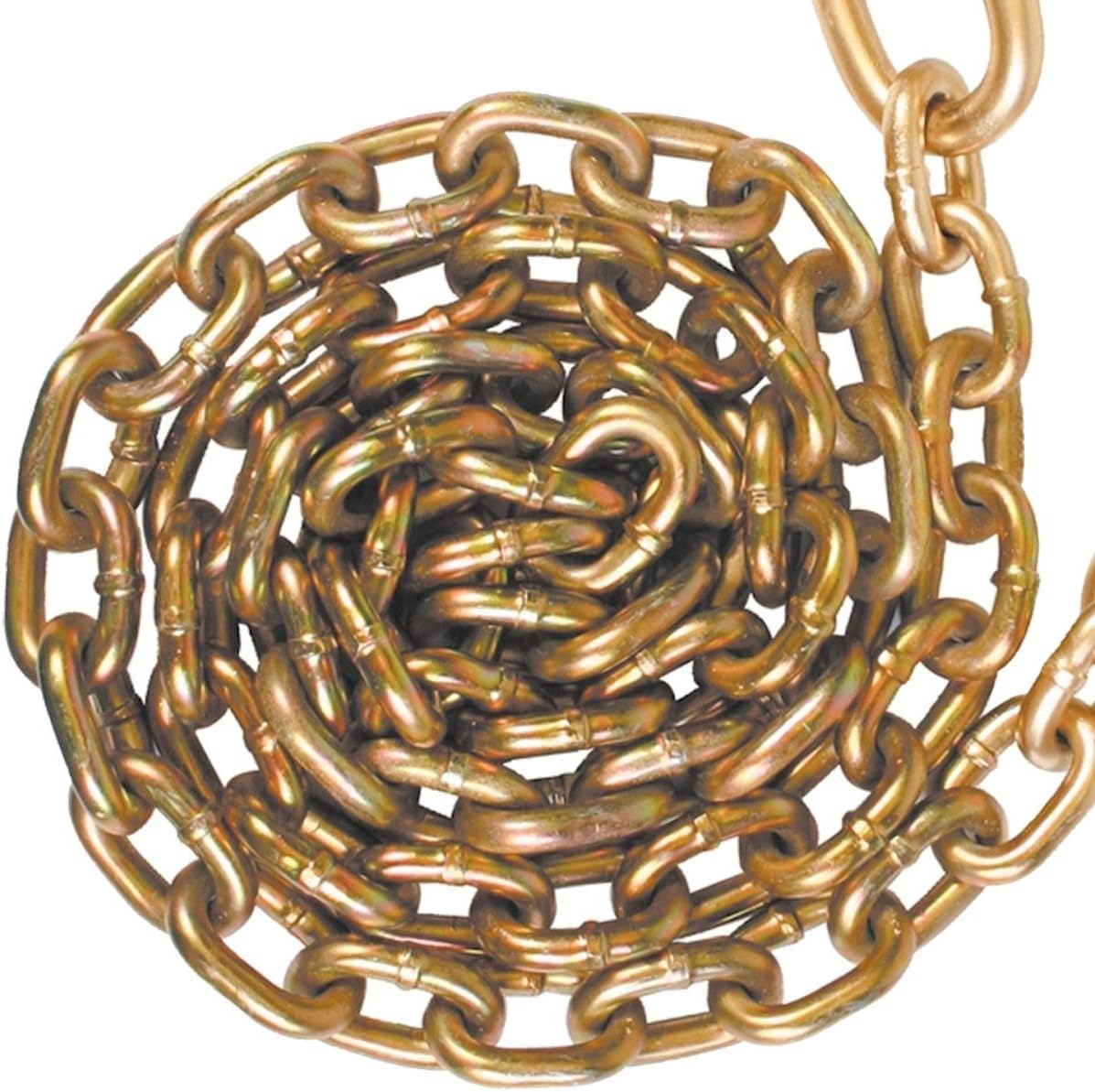 Tow Chain with 15 Inch Forged J Hook and Grab Hook, Grade 70, 8 Foot, Pack of 2 C779