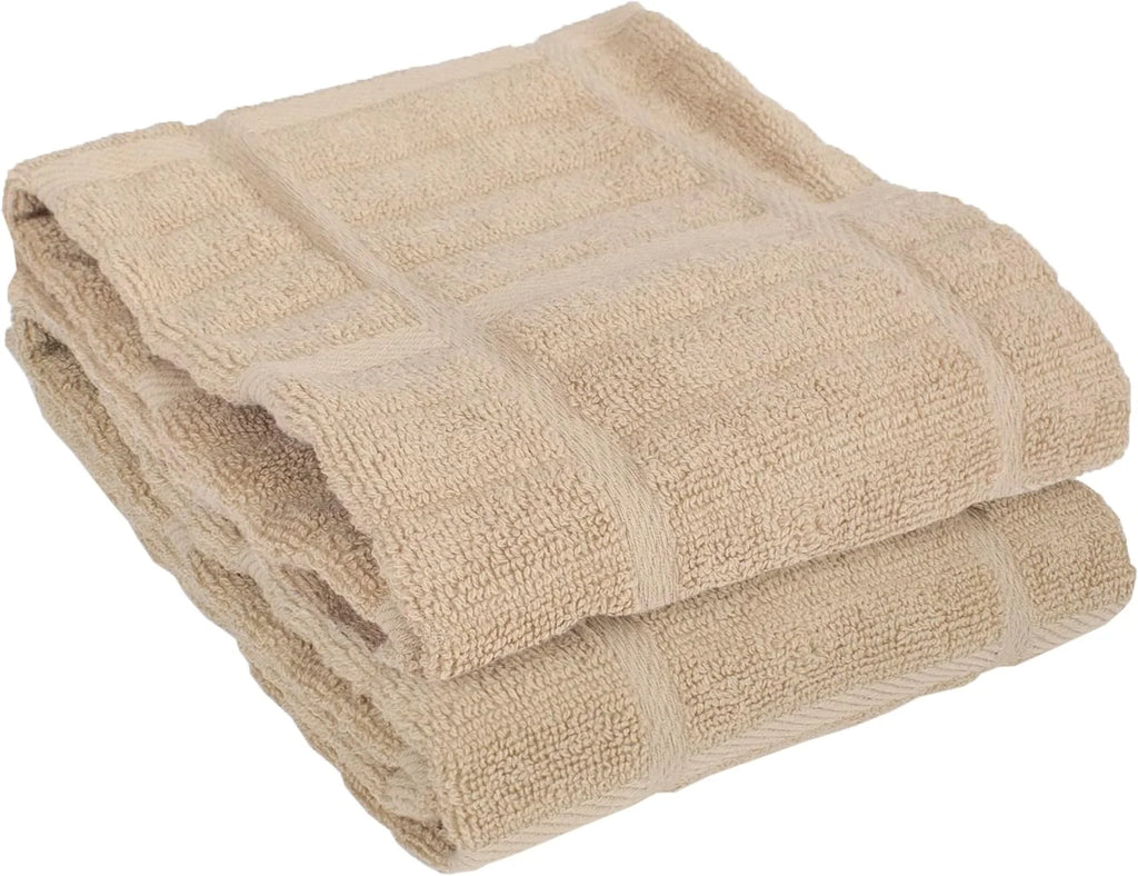 Cappuccino Solid Kitchen Towel - 2 Pack D994827