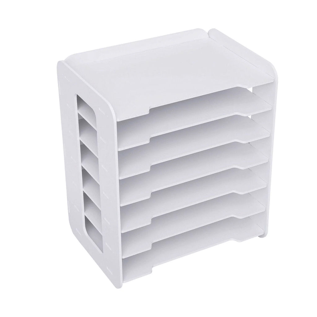 7 Tier Desktop Organizer File Shelf Document Storage Rack G524