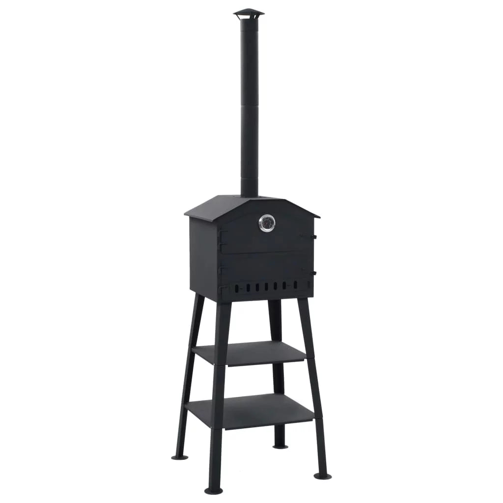 Charcoal Fired Outdoor Pizza Oven with 2 Fireclay Stones S5295