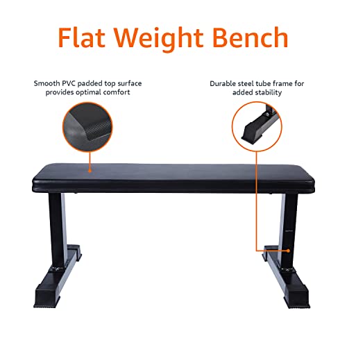 Black Flat Weight Bench W835685