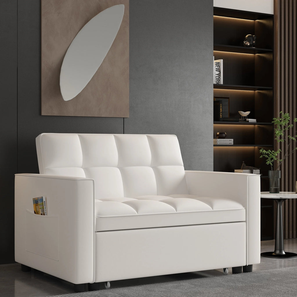 Off White Sleeper Sofa Couch Bed P34770