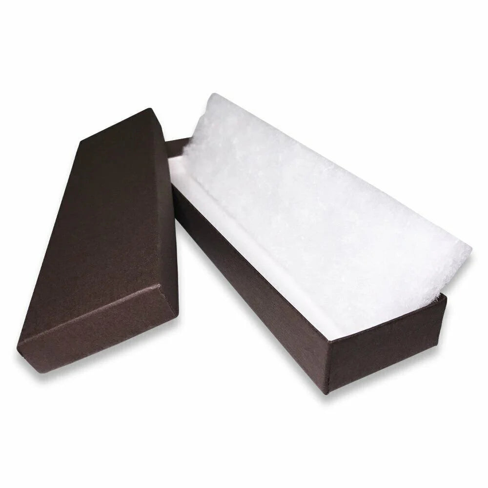Chocolate-Brown Kraft Cotton Filled Boxes Z696427