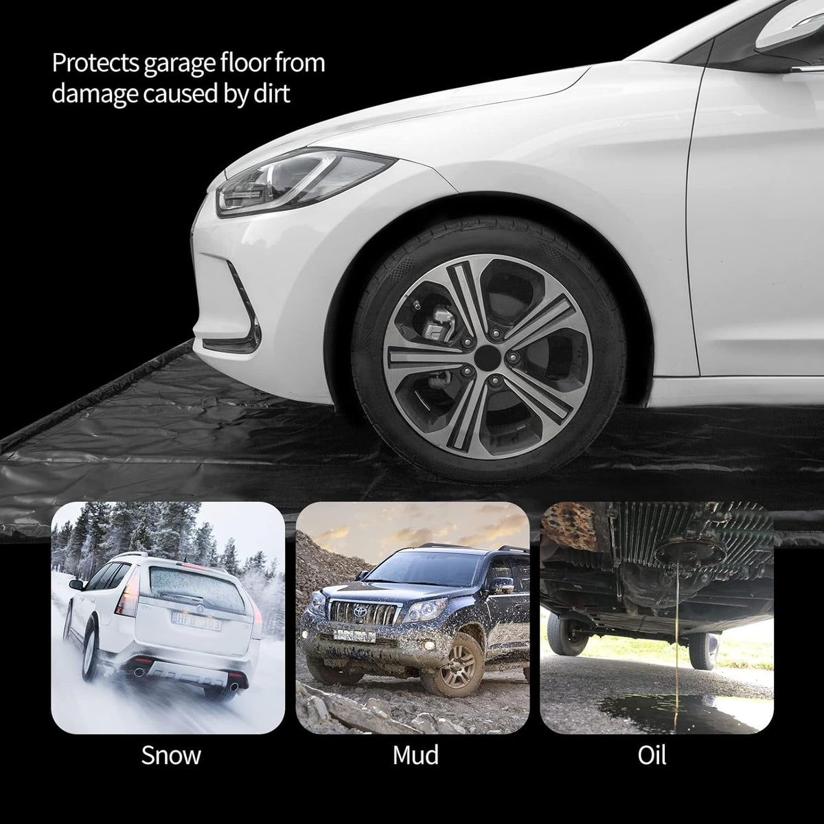 Non-Slip Waterproof Garage Floor Mat Pack of 2 L158699