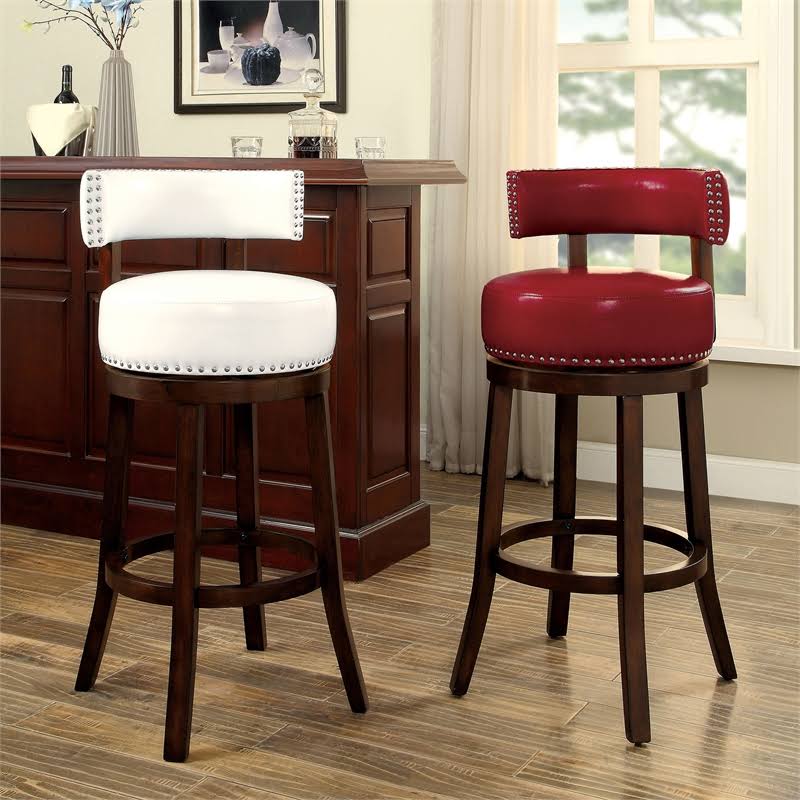 White Swivel Bar Stool A775
