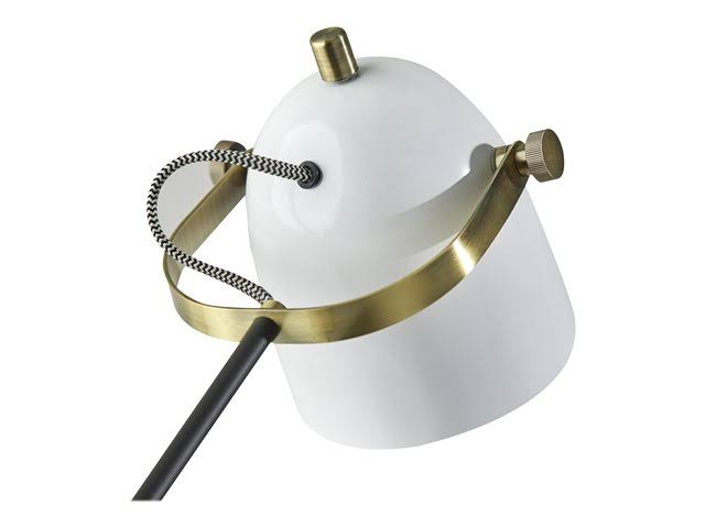 Black White and Antique Brass Desk Lamp B830115