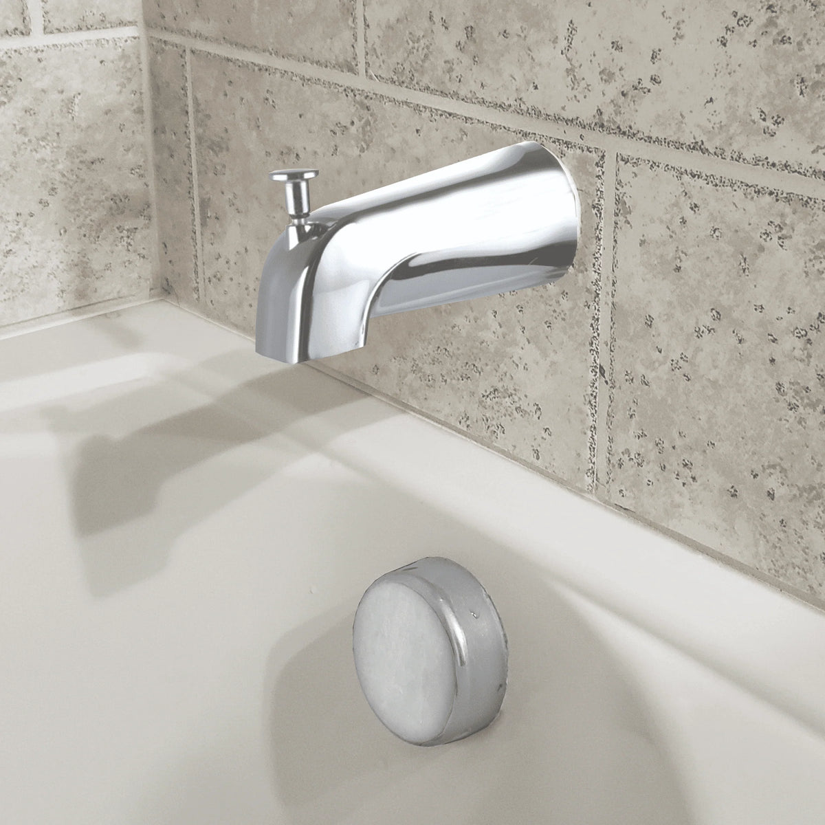 Chrome Tub Spout with Front Pull-up Diverter G82656