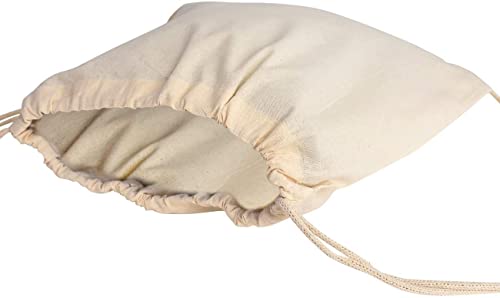 12 Pack Cotton Canvas Drawstring Backpack Bags D706