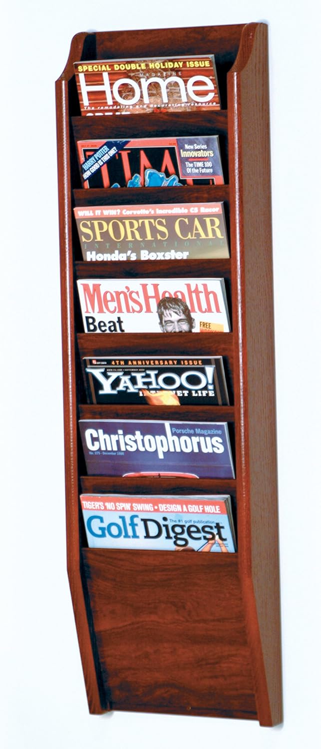 Light Oak Wooden Magazine Rack B265856