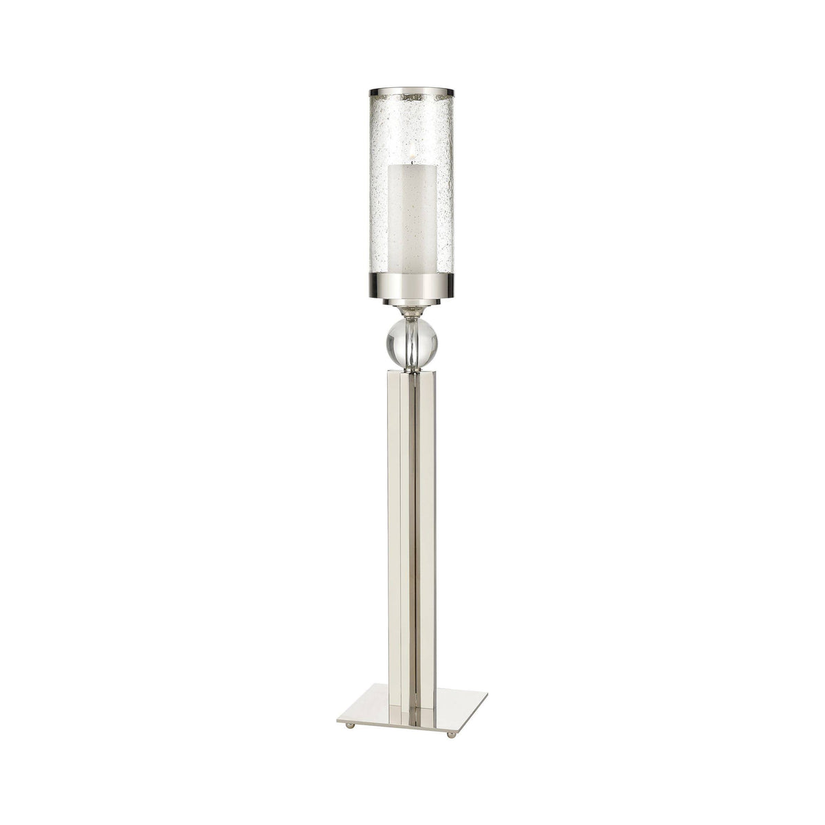 Tall Guy Candle Holder in Chrome and Clear J910405