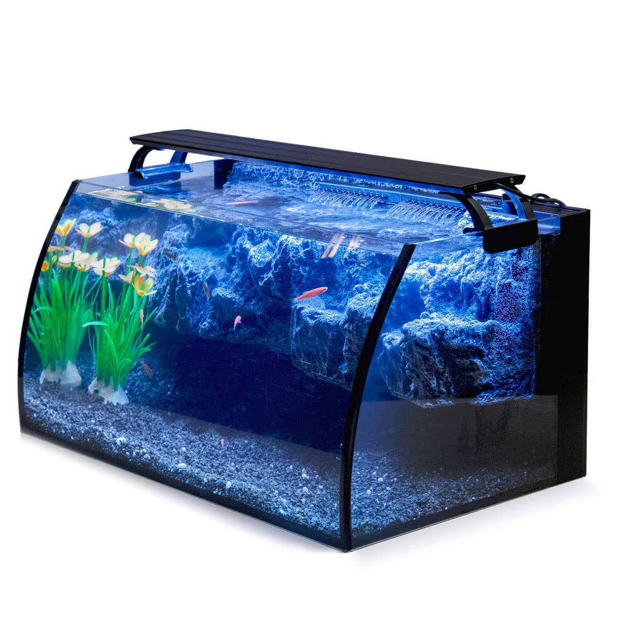8 Gallon LED Glass Aquarium Kit with Filter Pump and LED Light U554731