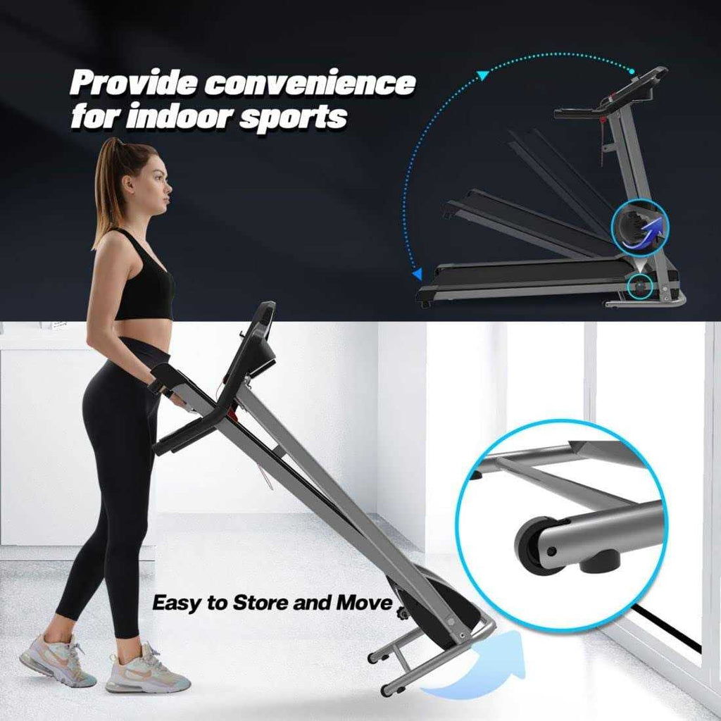 Foldable Electric Treadmill with Incline T225