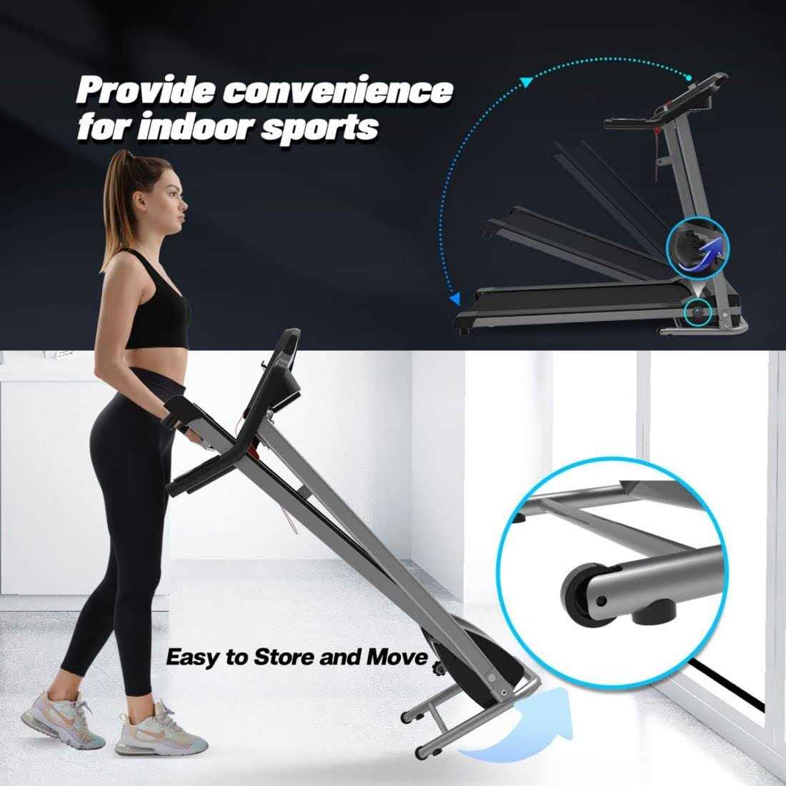 Foldable Electric Treadmill with Incline T225