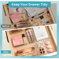 44pcs Clear Plastic Drawer Organizers Set with Non-Slip Pads B9072