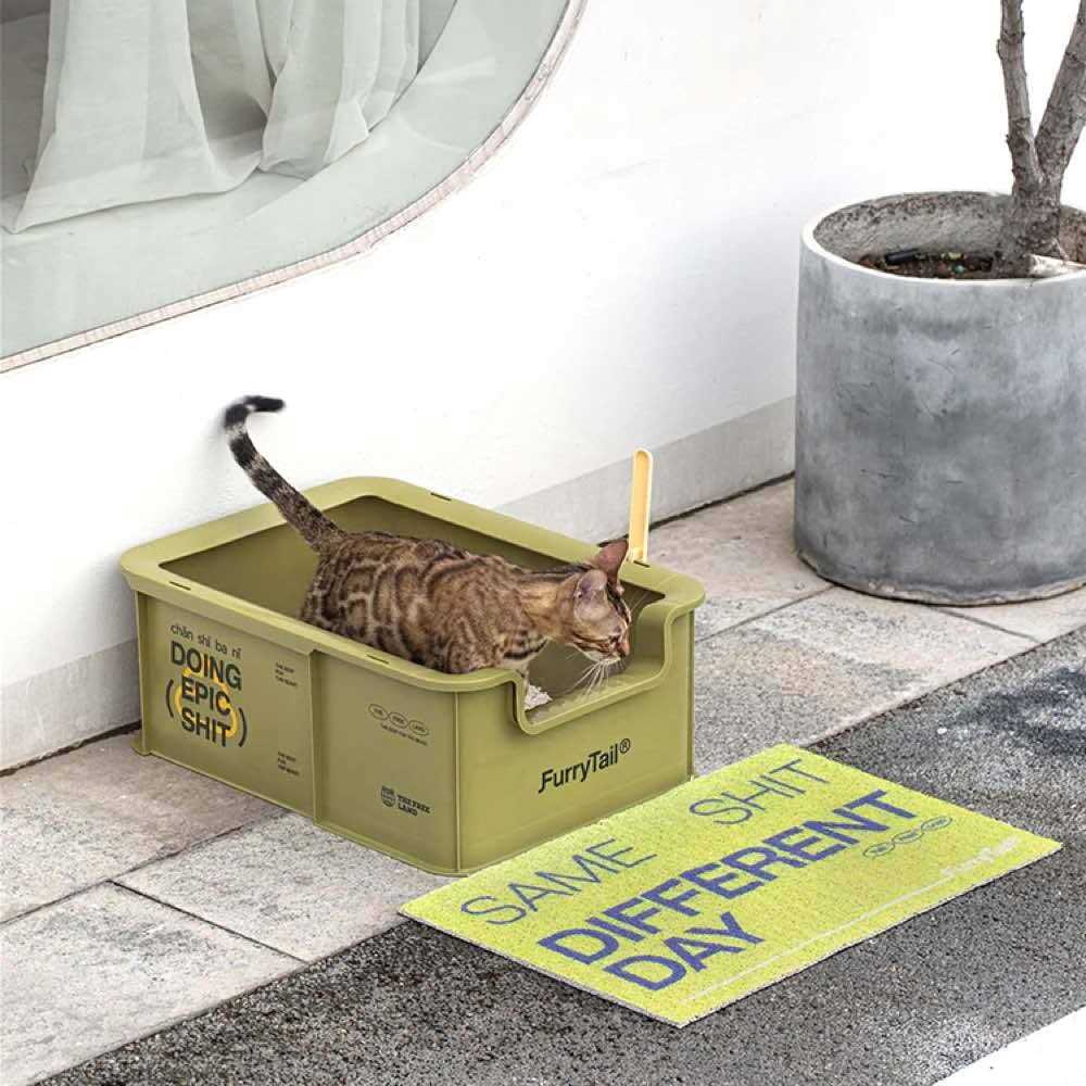XL Cat Litter Box With Scoop S5430