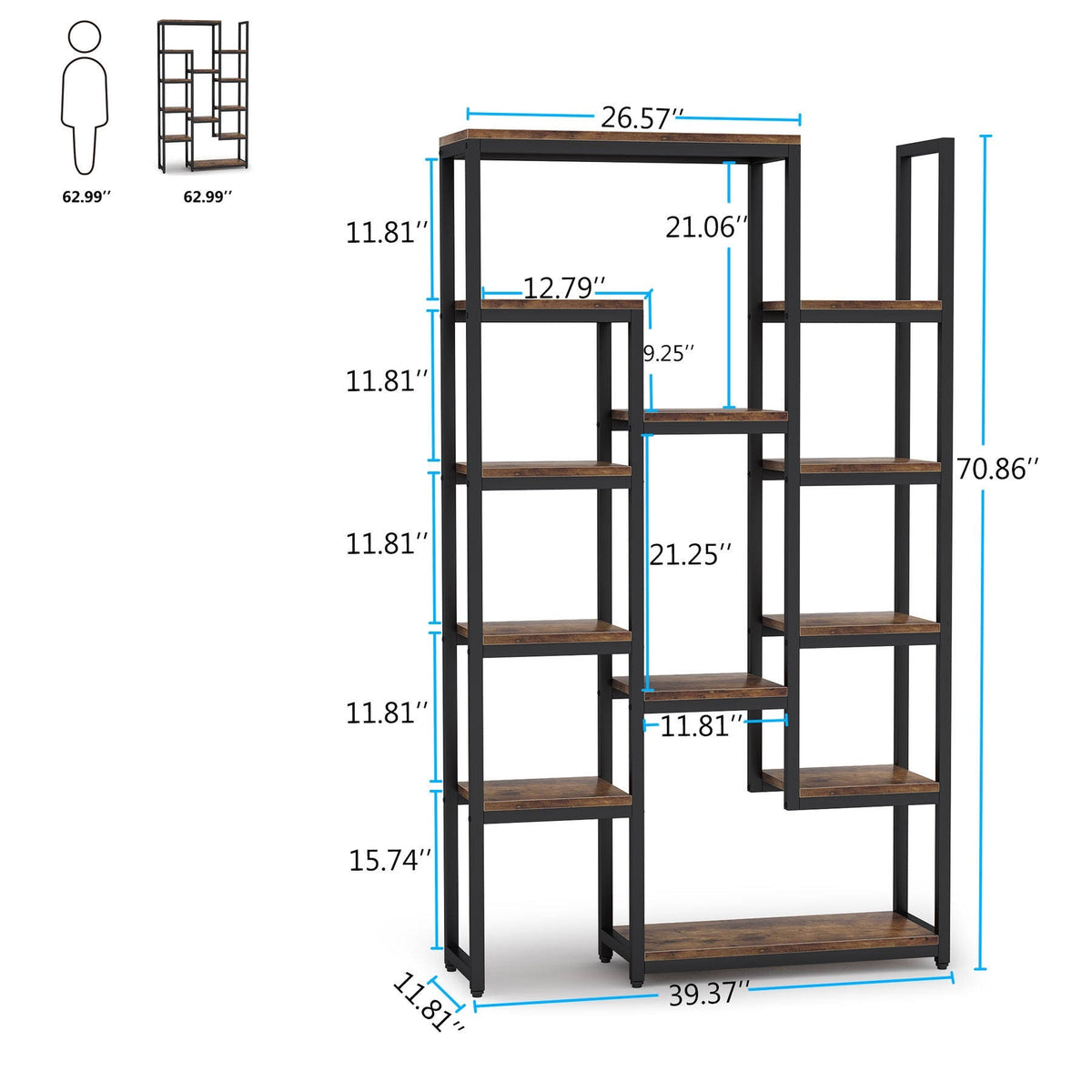 6-Tier 70.9 inch Tall Bookshelf C9975