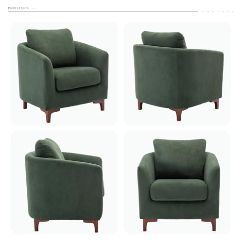 Velvet Accent Chair with Storage Ottoman Set of 2, Camel M461
