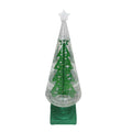 Green Glitter LED Swirl Water Dome with Christmas Tree Table Top Decoration K83822