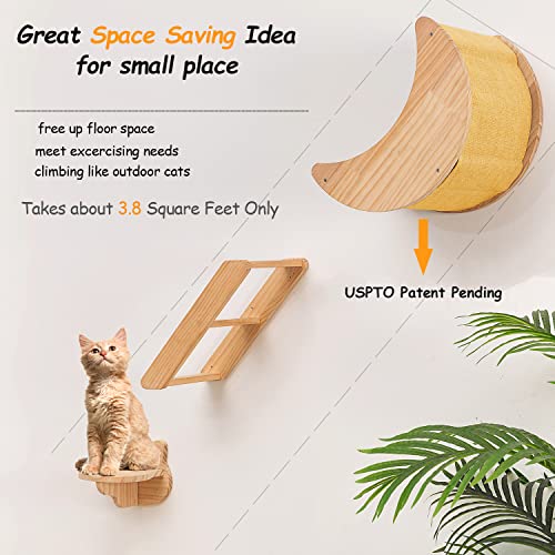 Solid Wood Cat Wall Shelves 3pcs/Set C868