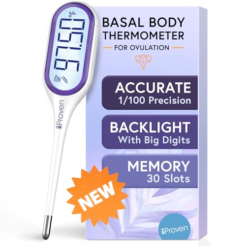 Basal Body Thermometer with Backlight, 1/100 Degree High Precision G78458