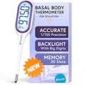 Basal Body Thermometer with Backlight, 1/100 Degree High Precision G78458