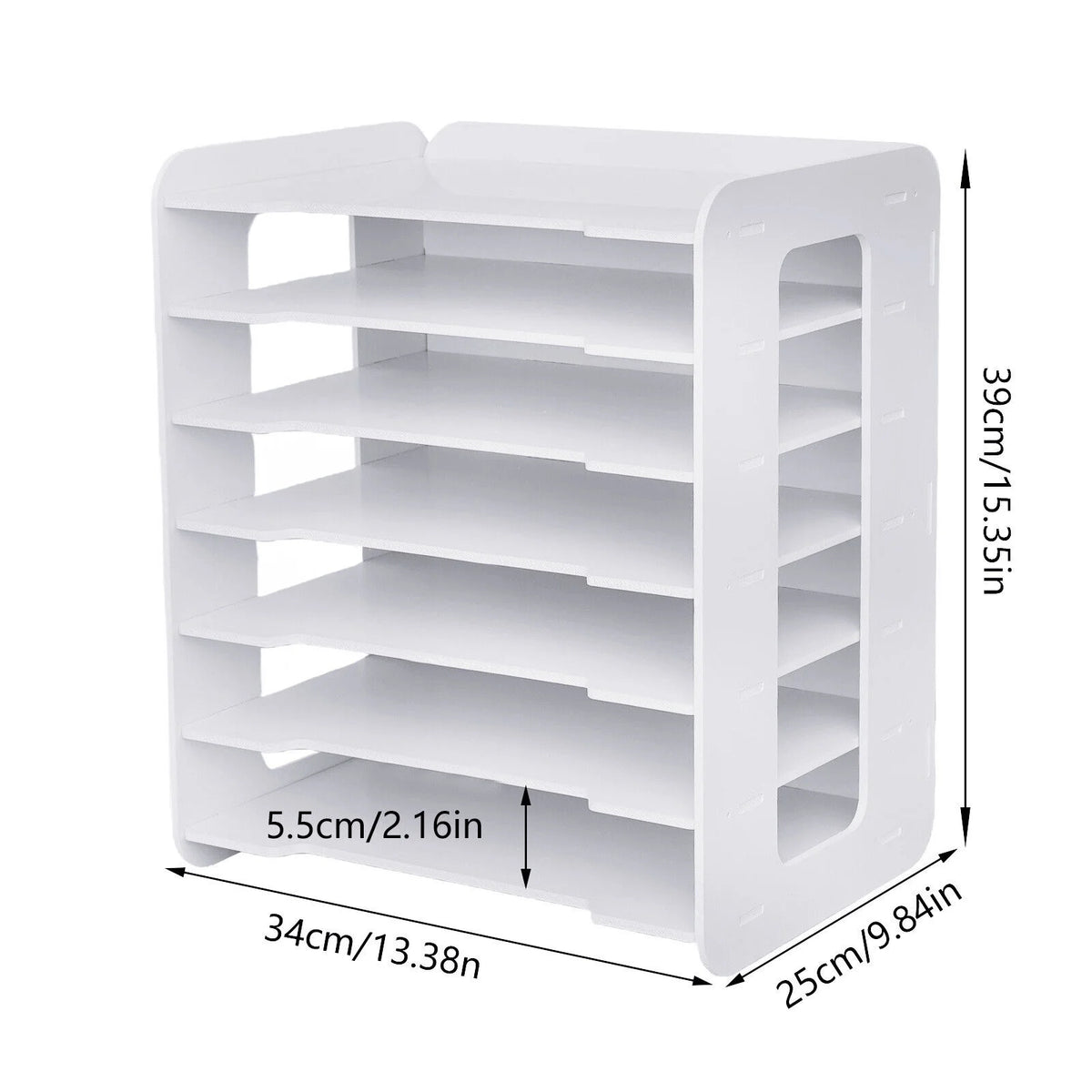 7 Tier Desktop Organizer File Shelf Document Storage Rack G524