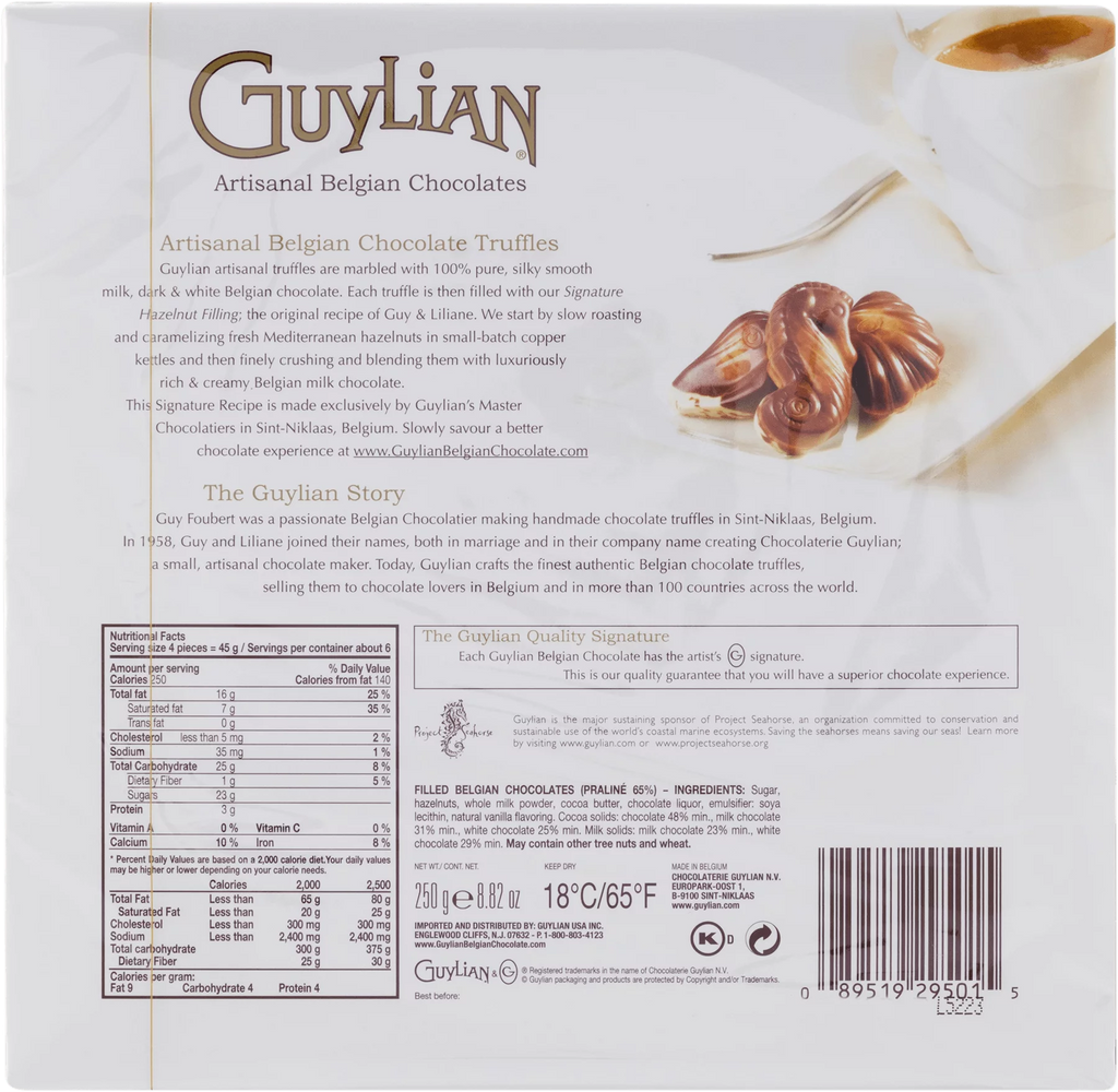Belgian Seashell Truffles with Hazelnut Filling Chocolate, 8.8 Oz. H8025