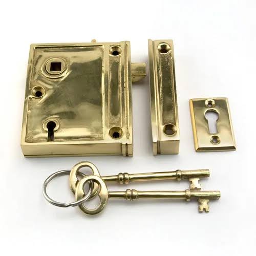 Brass Rim Lock Set J206519