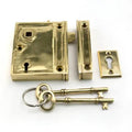 Brass Rim Lock Set J206519