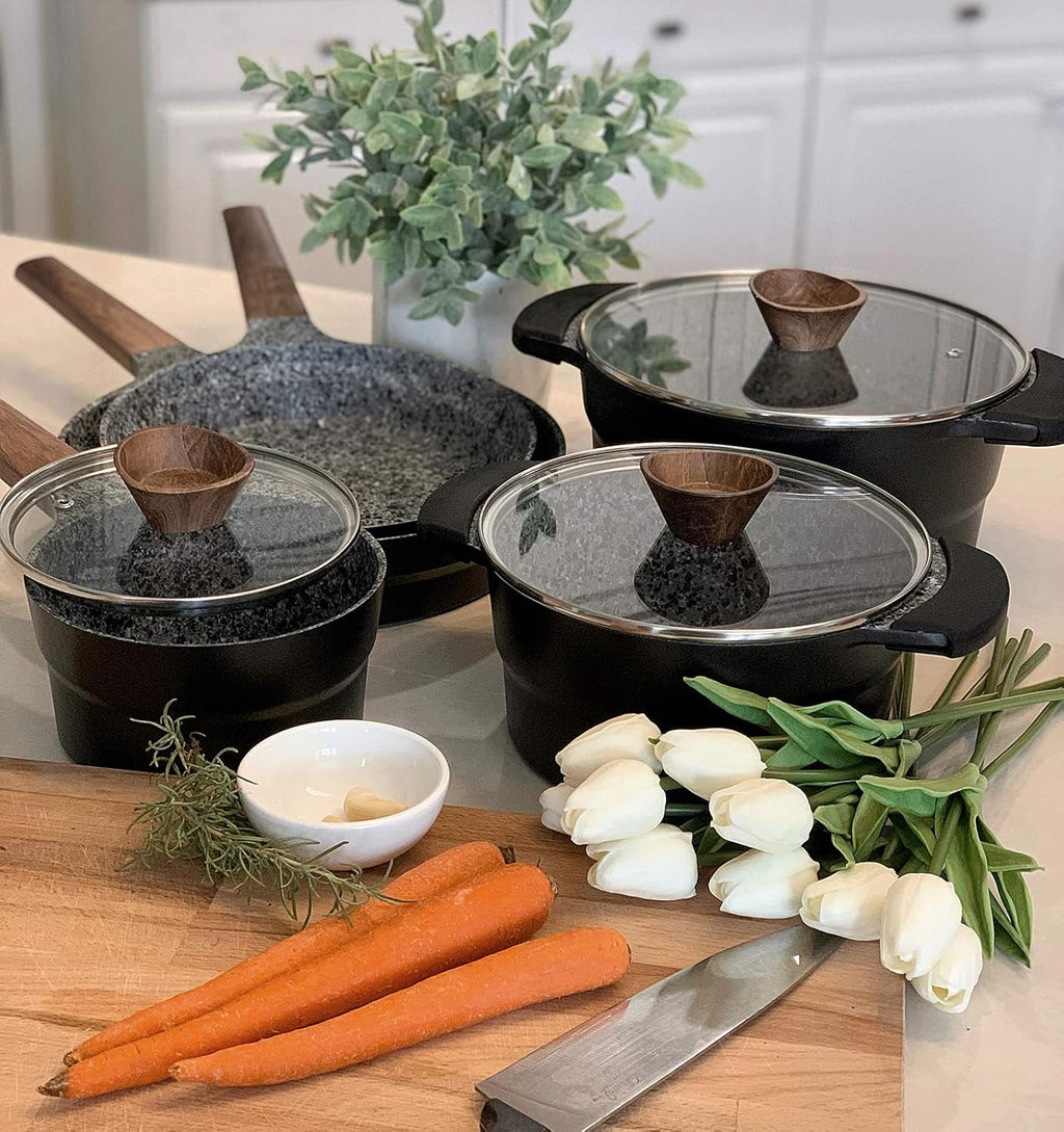 12 Piece Nonstick Die-cast Aluminum Cookware Set E31177