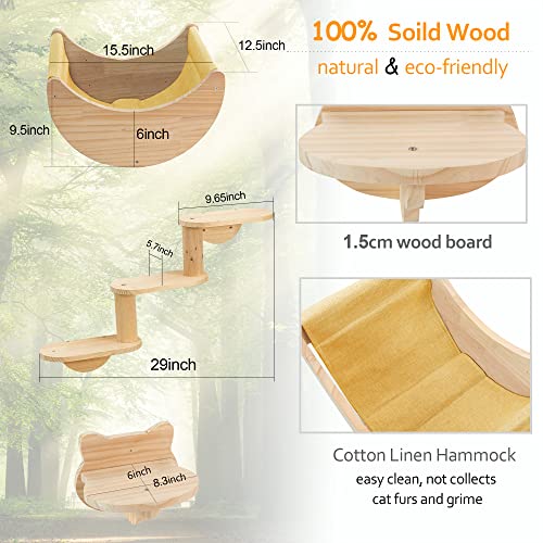 Solid Wood Cat Wall Shelves 3pcs/Set C868