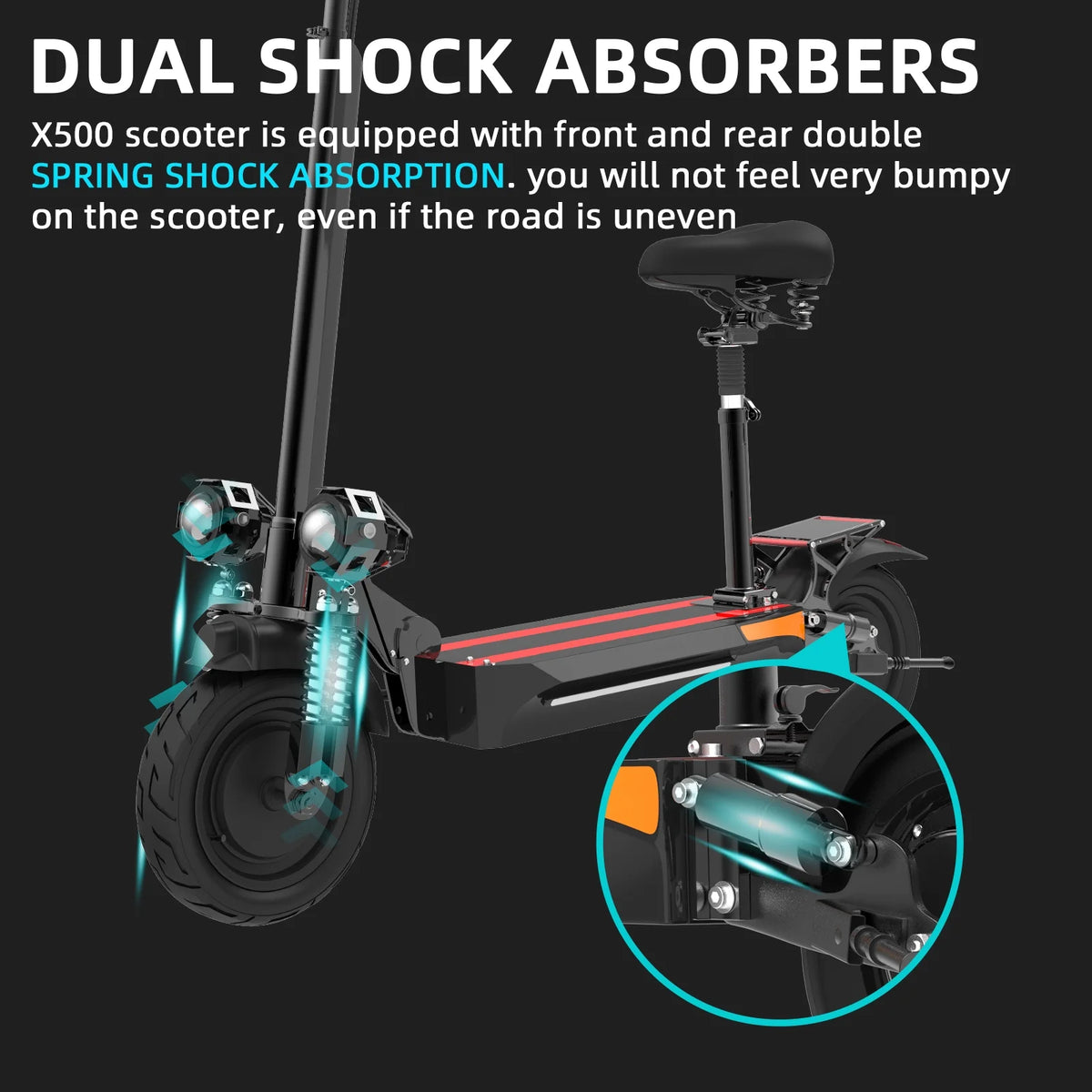2000W Dual Motor Foldable Electric Scooter B3223