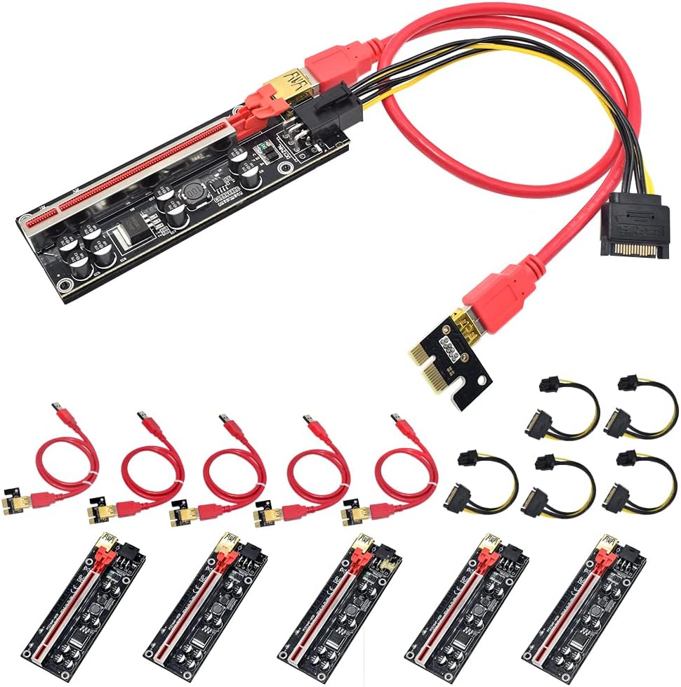 1X to 16X USB 3.0 PCIe Riser Card 6 PCS E198