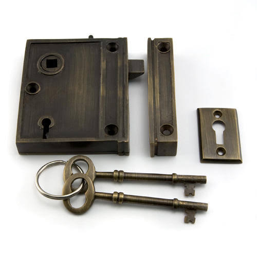 Brass Rim Lock Set J206519
