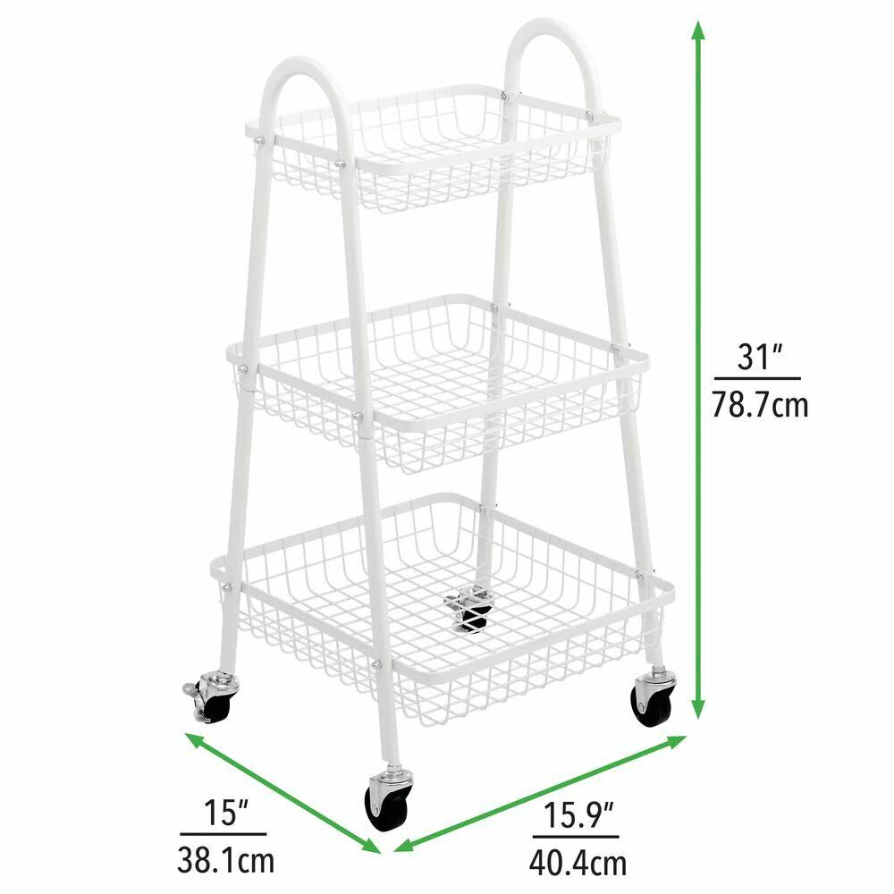 3 Tier Metal Storage Cart P45404