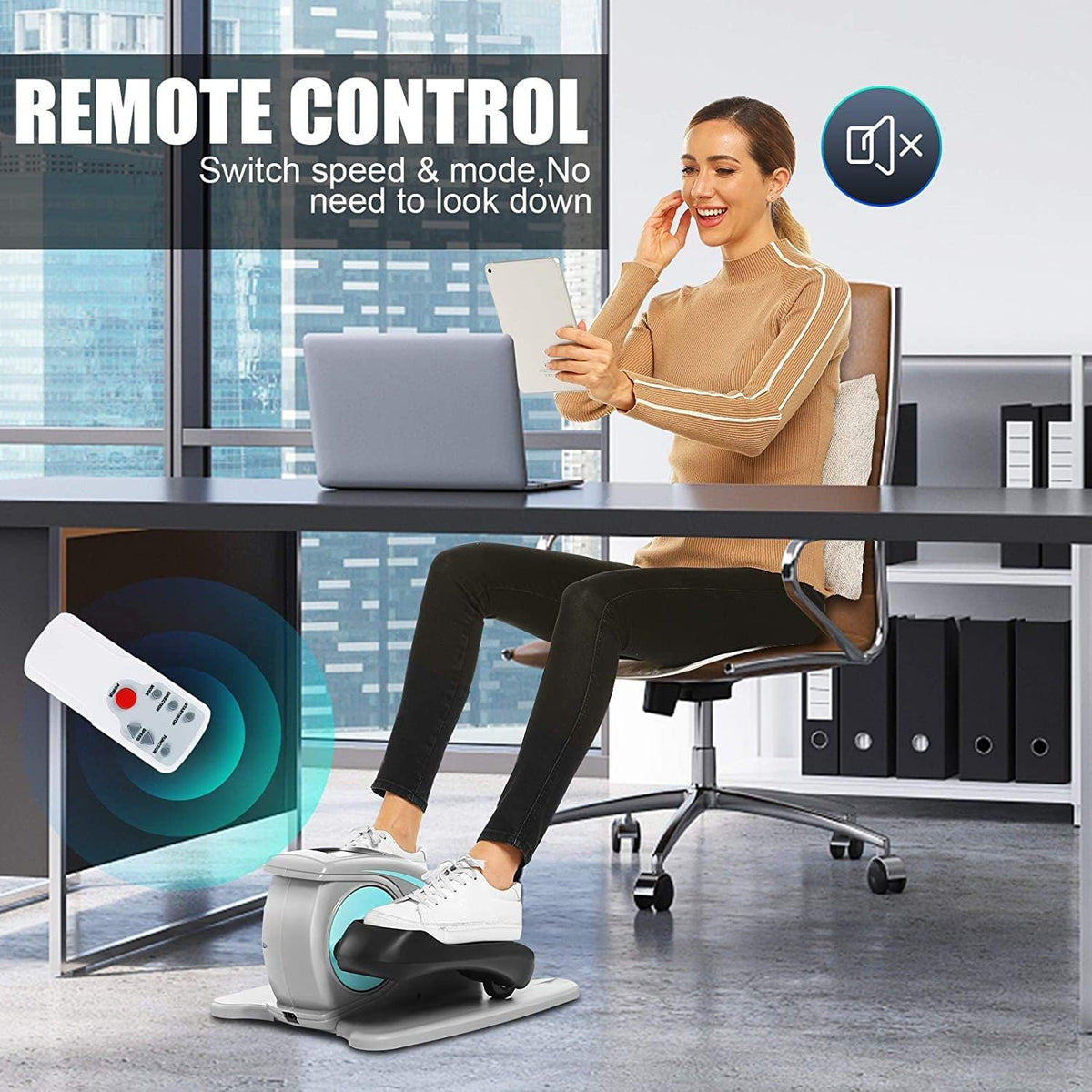 Under Desk Elliptical Machine with Remote Control G879